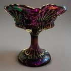 Fenton Amethyst Carnival Glass Compote