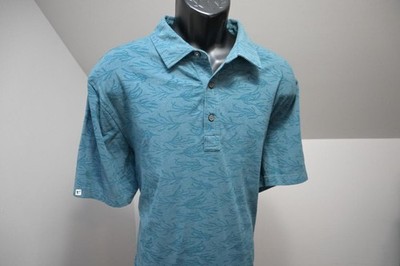 Linksoul Golf Polo Tempus Fugit Short Sleeve Floral Cotton Poly Stretch Men XL