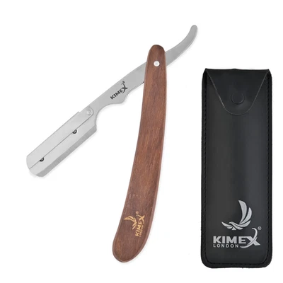 Kimex London Wooden Cut Throat Straight Razor Beard Vintage Shaving Razor Men
