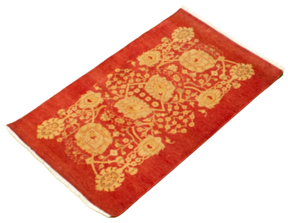 3'1" x 5'0" Hand Knotted Oriental Carpet Traditional Wool Area Rug - Image 4 of 4