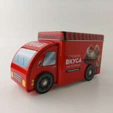 Coca Cola Metall Blech Container Box LKW mit R&auml;dern Bulgarische Werbung #5607