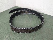 TEX TAN Leather Belt with Metal Edge Lacing Snaps to Add Your Own Buckle 38 