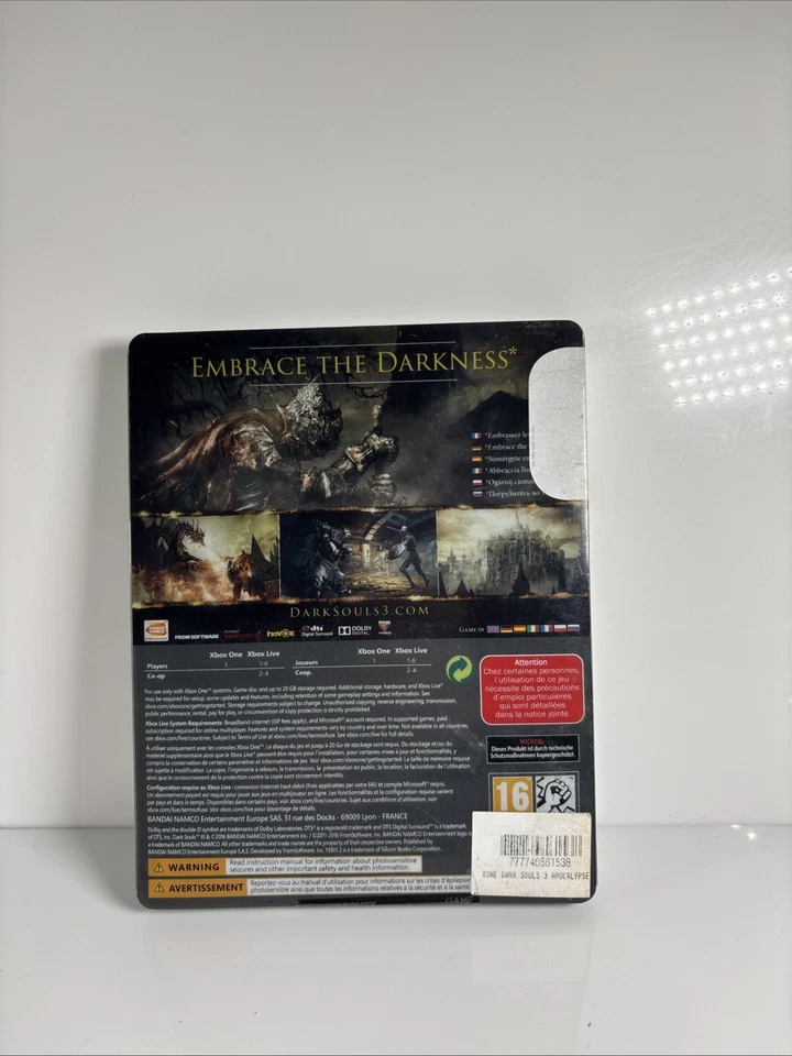 STEELBOOK Dark Souls III 3 Xbox One Apocalypse/Collectors Edition Free Post - Image 2 of 4