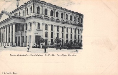 Antique Postcard Facade Of Teatro Degollado 1910s Guadalajara, 7.16.2025-2-0013