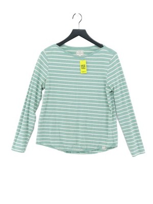 FatFace Damen Top UK 12 Blau Baumwolle mit Elasthan Basic