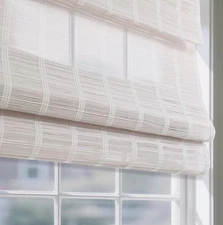 Sunbox Cordless Bamboo Roman Shade Blind, Woven Wood Roman Shades 34.5”x74”