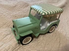 Tonka Outdoor Living Set Green Surrey Willys Jeep Steel 2140 Vintage Metal Toy