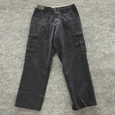 Dickies Cargo Pants Mens Size 32x32 Black Straight Leg Workwear Utility Skater