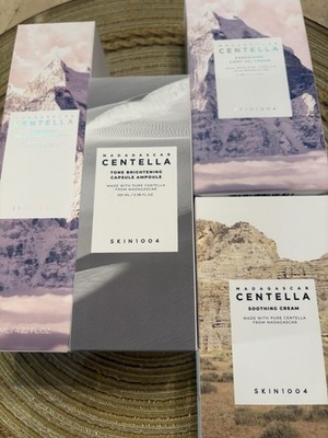 4 SKIN1004 Madagascar Centella 2 Creams, Brightening Ampoule & Foam Cleanser Set