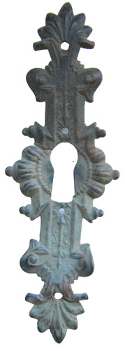 Antique Ornate Metal Keyhole Trim Plate Hardware