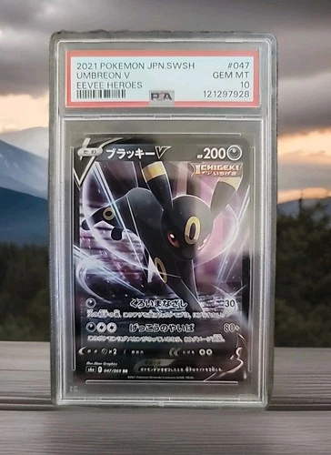 PSA 10 2021 Pokemon Japanese Sword & Shield Eevee Heroes Umbreon V #47