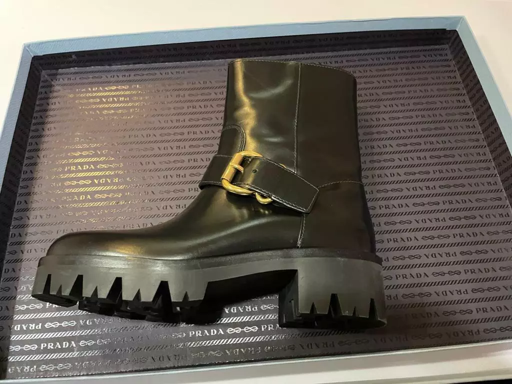 PRADA Stivaletti Monolith in pelle spazzolata Nuovi eBay