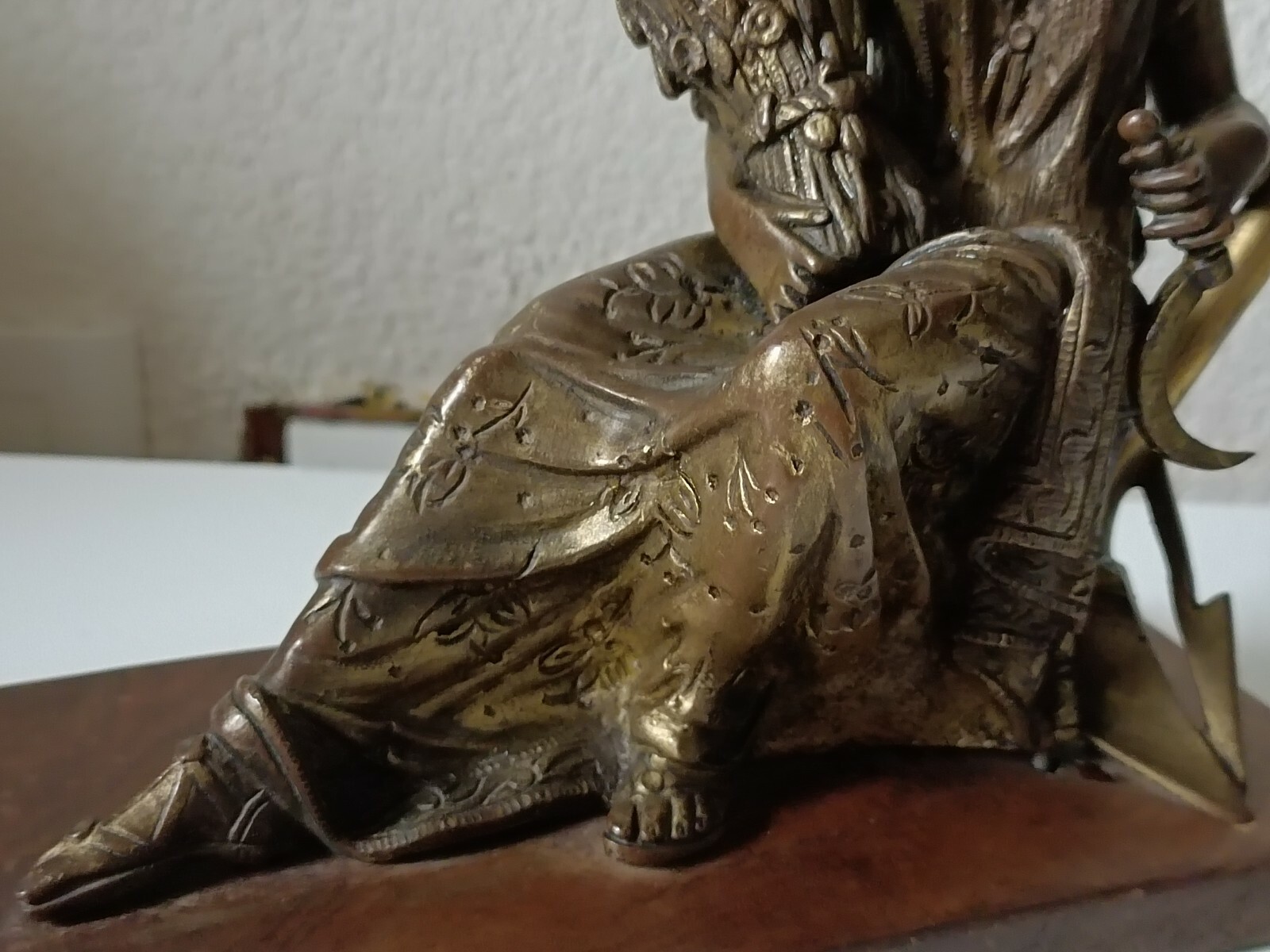 ANTIQUE CERES BRONZE ON BASE GODDESS OF AGRICULTURE, HARVEST AND FERTILITY 