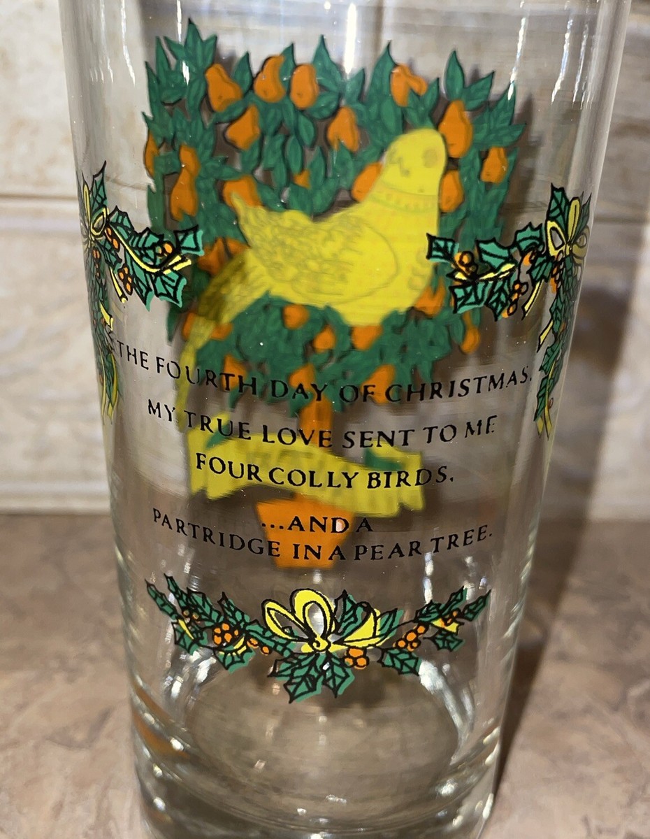 Indiana or Anchor Glass 12 Days of Christmas 4th Day Four Colly