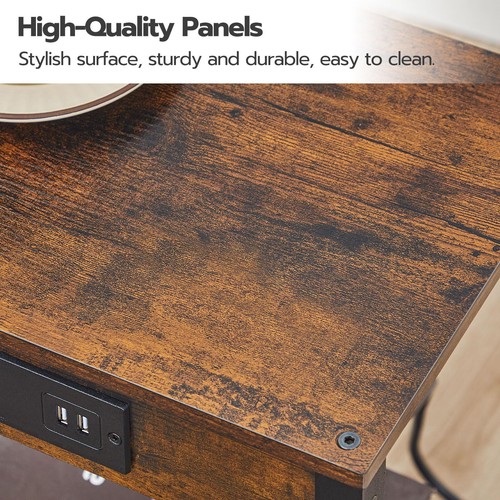Side Table With Charging Station End Table With Usb Ports And Outlet Nightstand - Picture 5 of 9