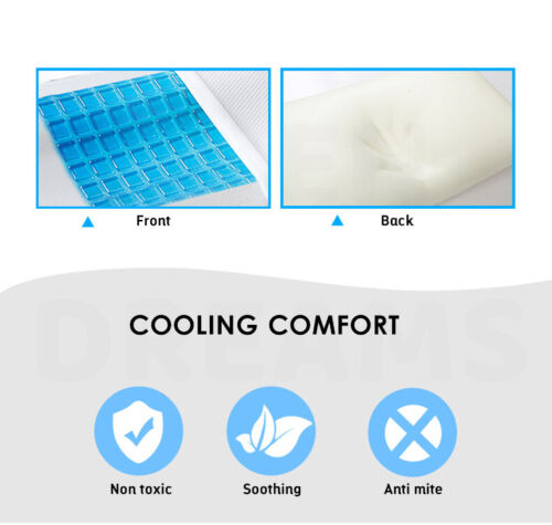 Luxury Memory Foam Cool Gel Top Pillow- With Fine White Cover - Picture 5 of 5