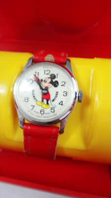 Vintage Bradley Time Mickey Mouse watch 1970s with case  display picture 2