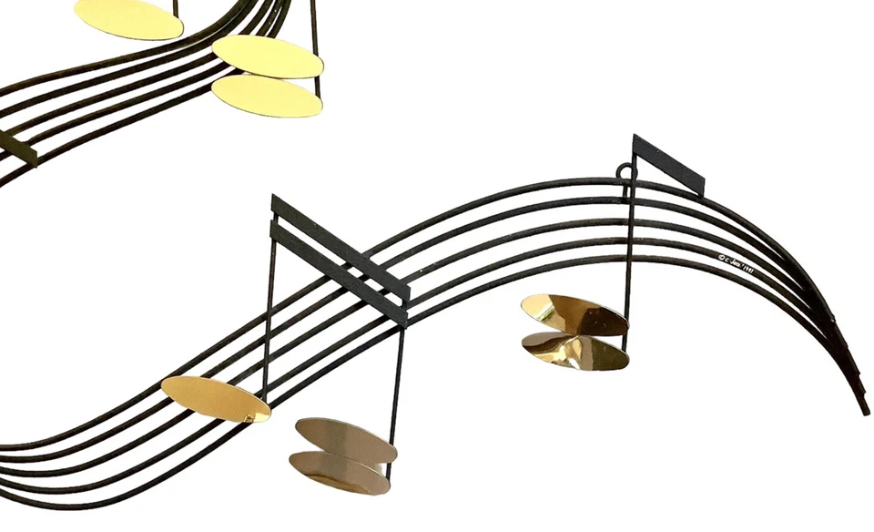 Escultura de pared MCM C Jere Rhapsody como en “Soprano” Sighed 1991 extra grande 62” Foto 4 de 4