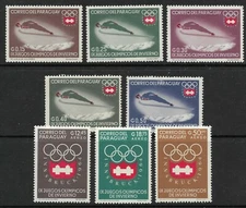 STAMPS-PARAGUAY. 1962. Innsbruck Winter Olympics Set. Michel: 1249/56. MNH.