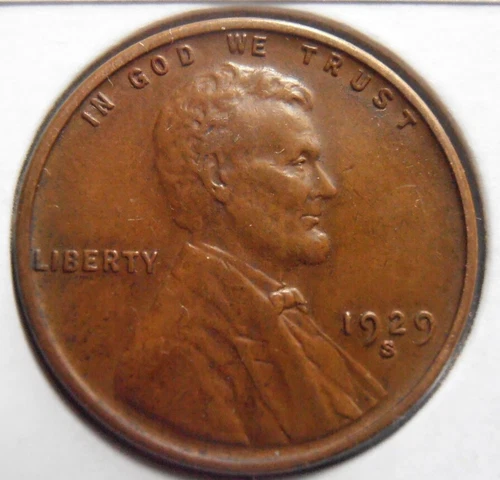 1929 S Lincoln Cent, Beautiful AU coin, Only 50 million minted, (29SGC5)