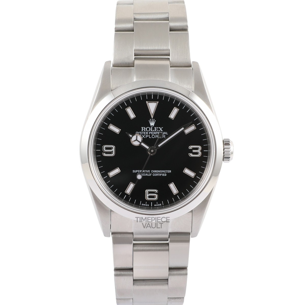 Rolex Mens Explorer I 114270 Automatic 36mm Steel Oyster Black