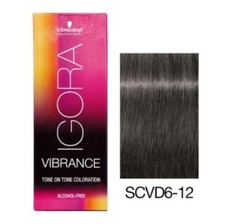 Schwarzkopf Igora Vibrance 6-12 Dark Blonde Cendre Ash 2.02 OZ