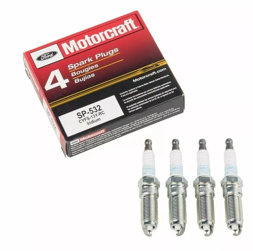 OEM Motorcraft Spark Plug 4PCS for Ford Escape Fiesta Fusion Transit Connect L4 - Image 2 of 2