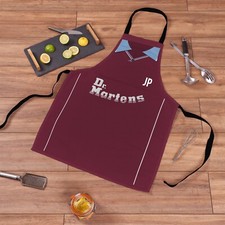 United 2000 Home Football Shirt Maroon Retro Personalised Showerproof Apron