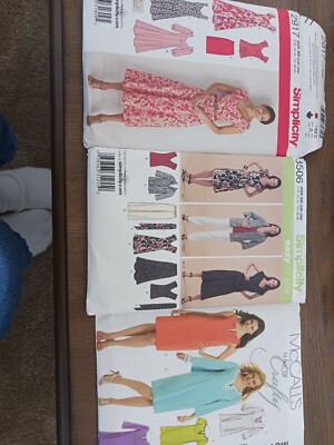 8 Sewing patterns lot for Women older unused