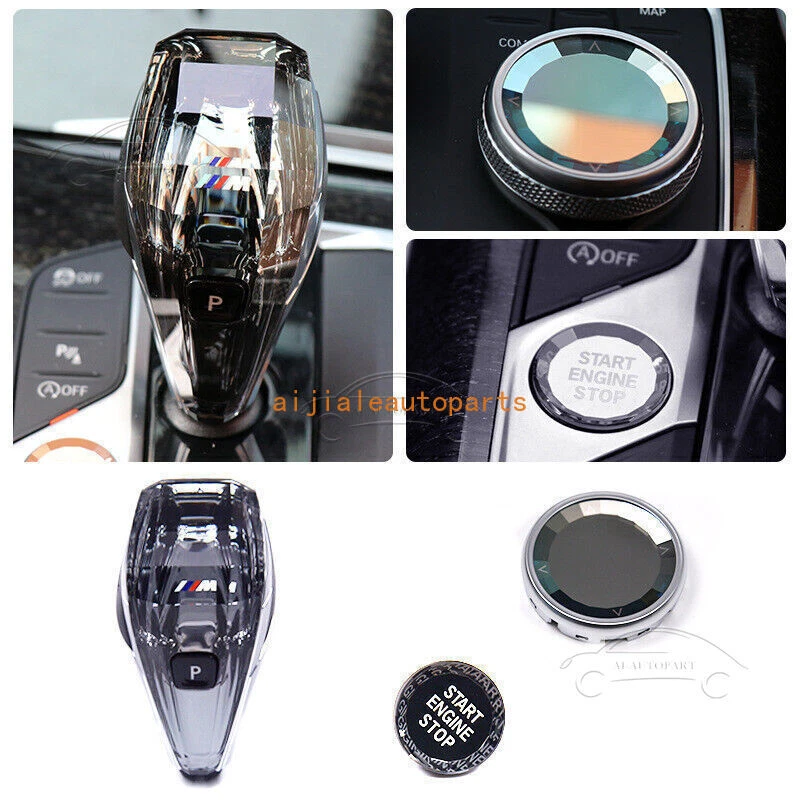 LED Crystal Gear Shift Knob Plug&Play Replace For BMW 1 2 3 4 5 6 7 X3 X4 X5 X6 Foto 3 de 4