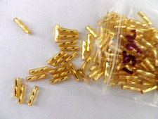 15 Grams Silver Lined Twisted Bugle Beads, Gold, 9mm