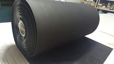 RIB RUBBER MATTING BLACK ROLL 24" WIDE X 10 FT LONG FREE SHIPPING