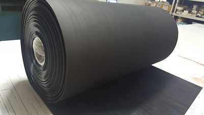 #ad RIB RUBBER MATTING BLACK ROLL 24quot; WIDE X 10 FT LONG FREE SHIPPING $65.00