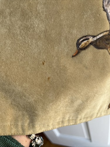 HandPainted MALLARD DUCKS Signed Jackie on Vtg 1980's Handmade WRAP AROUND SKIRT - Picture 24 of 24