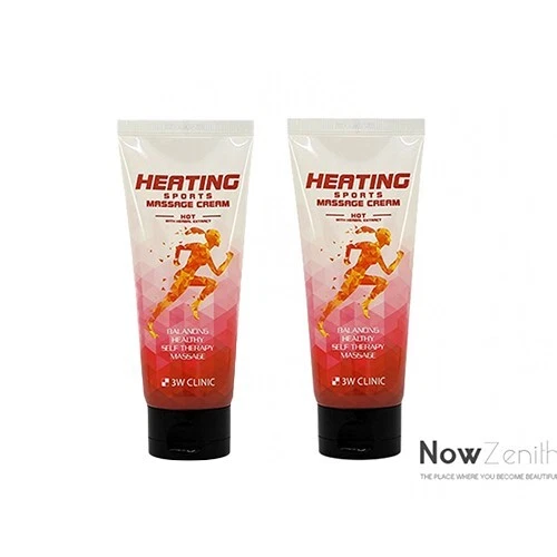 3W CLINIC Heating Sports Massage Cream 120mlx2ea # Hot / 마사지크림 2개