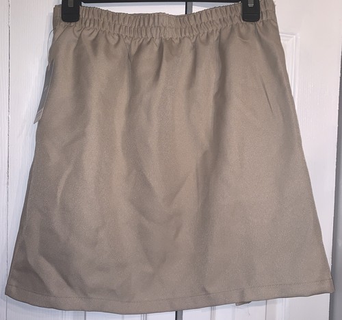 Izod Khaki Pleated Uniform Skirt With Attached Shorts Size 16 - Picture 4 of 4