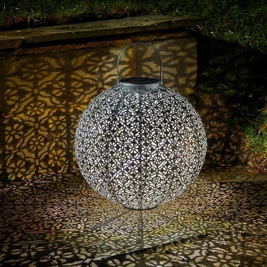Solar powered cheap damasque lantern