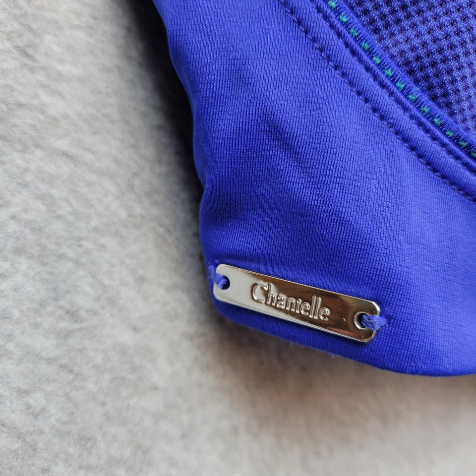 Женский спортивный бюстгальтер Chantelle 30D синий ударопрочный на косточках сзади J-образный крюк 29410 - Изображение 3 из 4