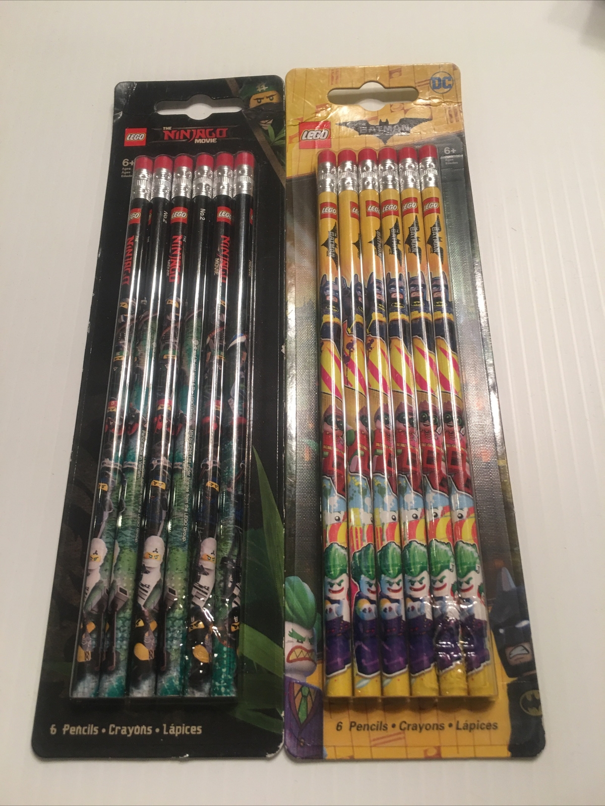 LEGO Batman Movie Pencils  (6 Pencils) No2 BATMAN And Ninjago Movie (6) Pencils