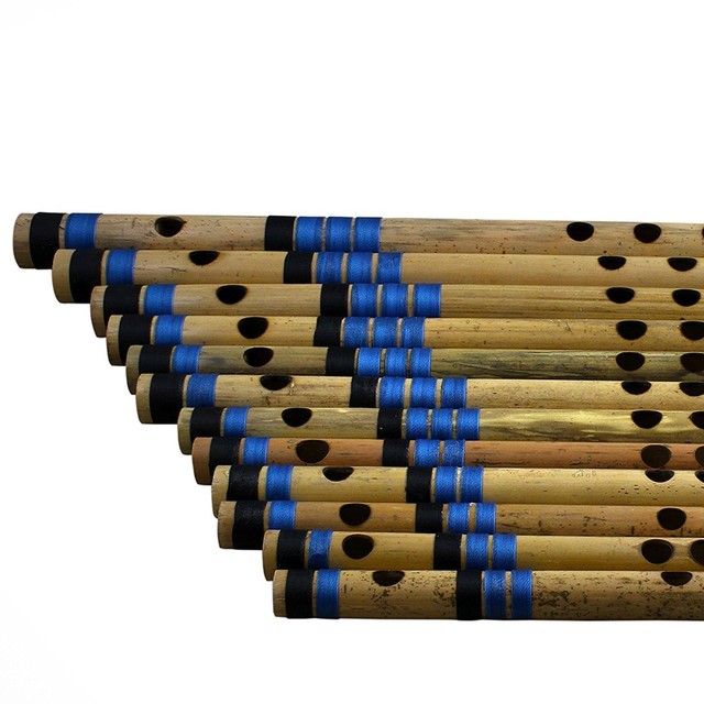Bamboo Transverse Flute Set Of 12 Indian Basuri eBay