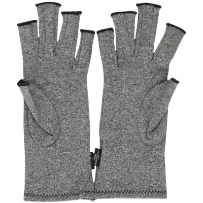 Brown imak arthritis pain relief pressure breathable nursing Half Finger Gloves