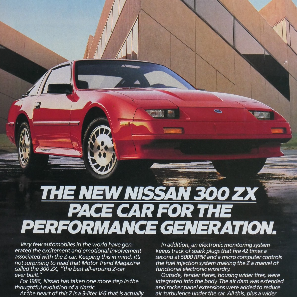1986 Nissan 300 ZK Vintage Pace Car Performance Generation