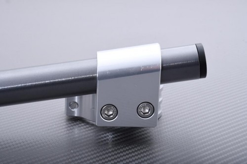 Silver-Titan High Rise Clip-on Handlebars 35mm YAMAHA XS-400J/K Maxim 1982-83 - Picture 5 of 10