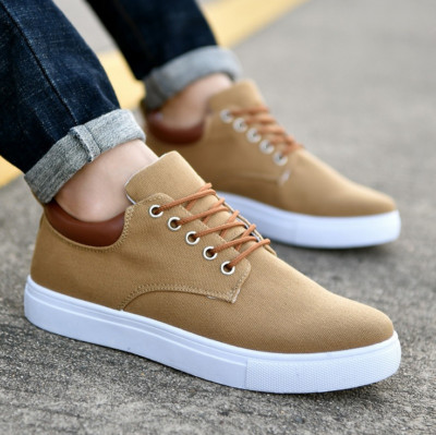 Men's Fashion Casual Cozy Height Increasing Shoes Canvas 3Cm Elevator Comfort