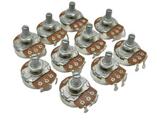 10 Pc. A500K Full Size 15MM Guitar Bass Tone Control Pot Potentiometer