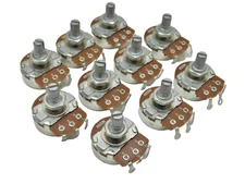 10 Pc. A500K Full Size 15MM Guitar Bass Tone Control Pot Potentiometer