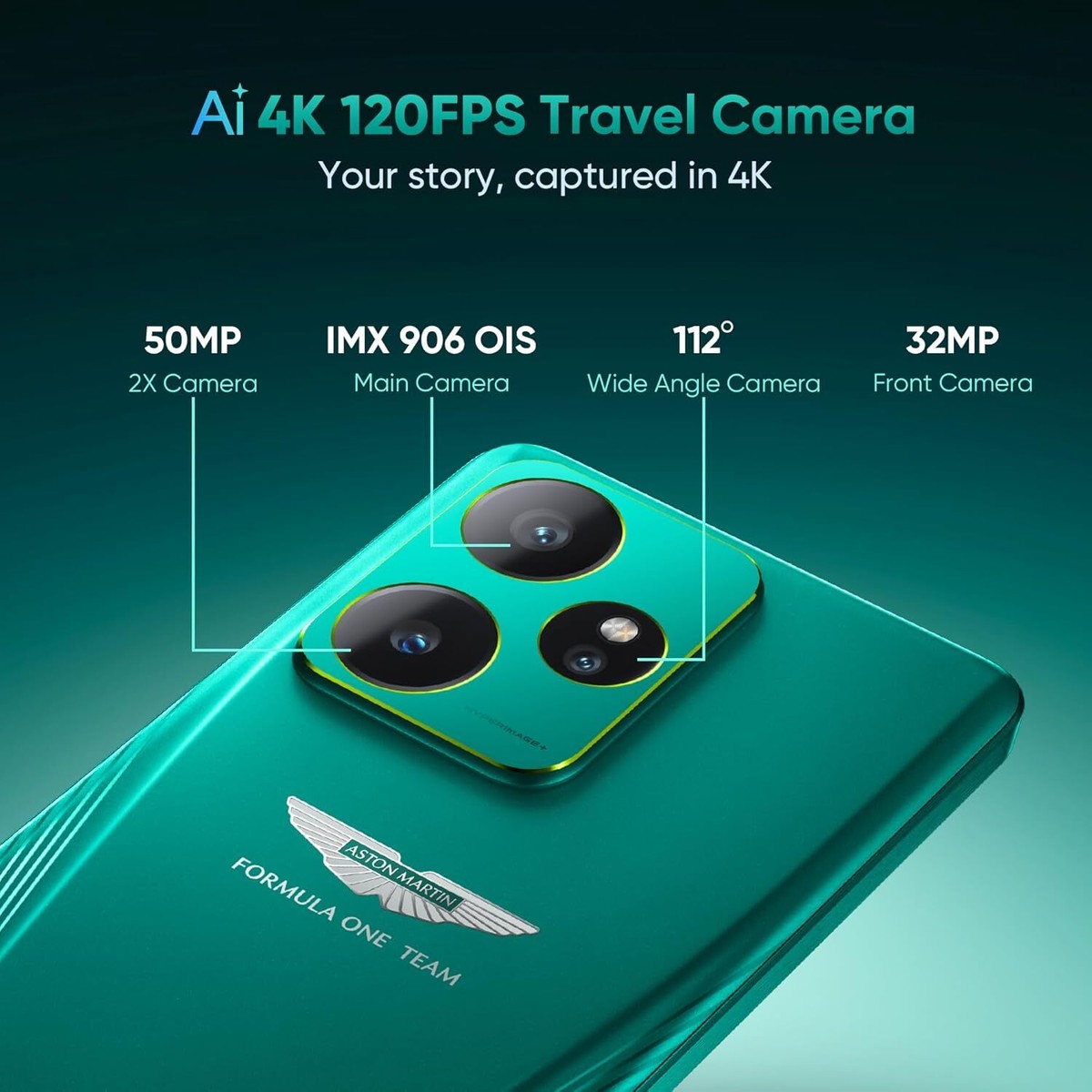 realme GT 7 Dream Edition グリーン realme GT 7 Dreame Edition-Aston Martin Green(16GB 512GB