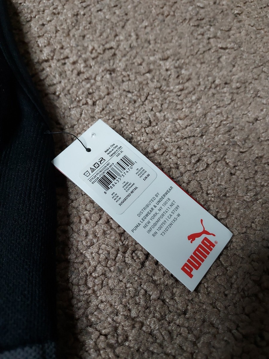 Women's Size XL PUMA Seamless Sports Bra Black Padded NWT UK