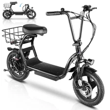 Peak 819W Electric Scooter with Seat for for Commuting 14'' Tires Electric Bike