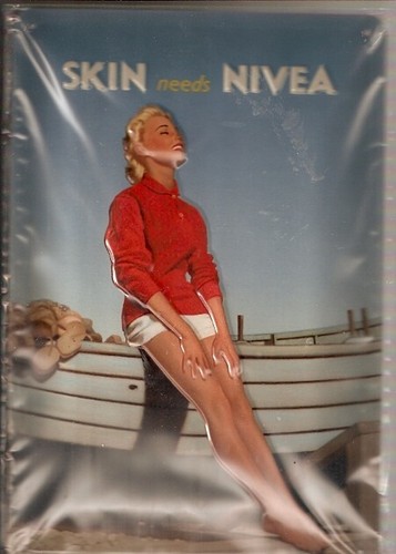 SKIN needs NIVEA Blechschild 30x20cm gewölbt --SAMMELAUFLÖSUNG